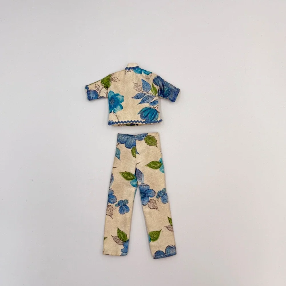 Vtg 70s Barbie Clone Mod Era Outfit Floral 2-Piece‎ with Rickrack Accents OOAK